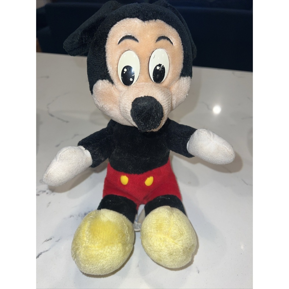 Vintage Disney Mickey Mouse Plush Disneyland Walt Disney World 12 In Plush